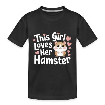Hamster - Kinder Premium Bio T-Shirt - Schwarz - Vorne