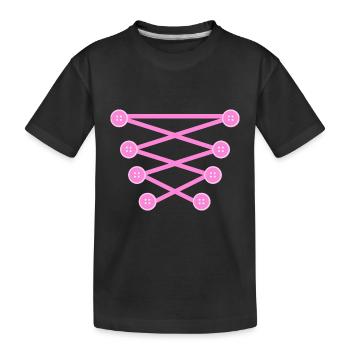 Dames dirndl remplacement costume traditionnel remplacement chemisier juste - T-shirt bio Premium Enfant - noir - Devant