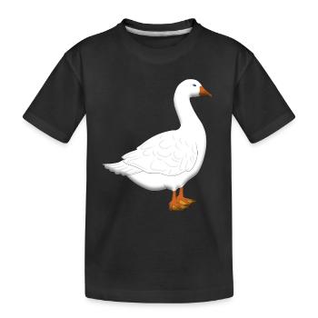 gans - Kinder Premium Bio T-Shirt - Schwarz - Vorne