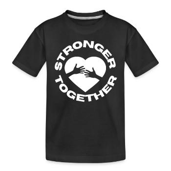 Forts ensemble C19 Corona Covid Aide l’humanité - T-shirt bio Premium Enfant - noir - Devant