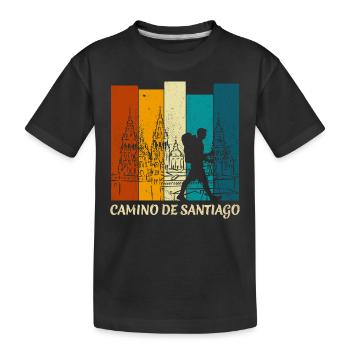 Camino de Santiago - Pèlerins - Buen Camino - T-shirt bio Premium Enfant - noir - Devant