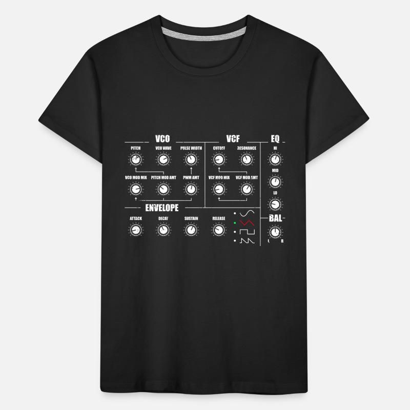 Synthesizer, Recording Studio, Waveform, Synthesis, Electro Kids' Premium Organic T-Shirt