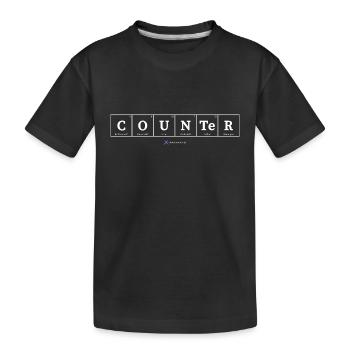 Counter (dunkle Stoffe) - Kinder Premium Bio T-Shirt - Schwarz - Vorne