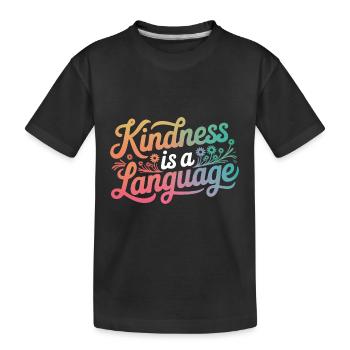Altruisme Don désintéressé Donner d’école - T-shirt bio Premium Enfant - noir - Devant