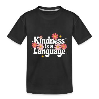 Altruisme Don désintéressé Donner d’école - T-shirt bio Premium Enfant - noir - Devant