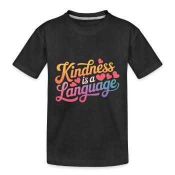 Altruisme Don désintéressé Donner d’école - T-shirt bio Premium Enfant - noir - Devant