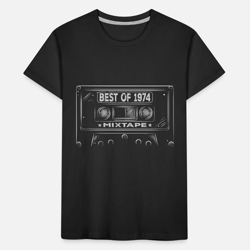 1974 Geburtstag Mixtape Kassette Retro Kinder Premium Bio T-Shirt