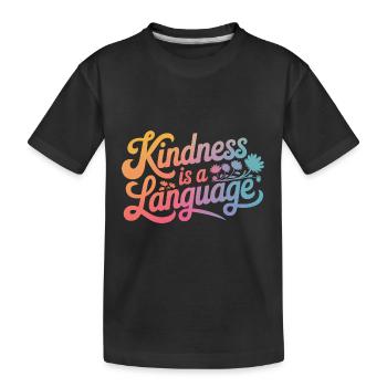 Altruisme Don désintéressé Donner d’école - T-shirt bio Premium Enfant - noir - Devant