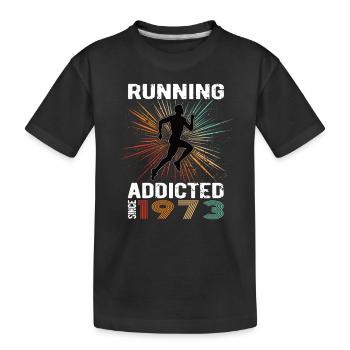 Running Vintage Running Addicted runner jogger 1973 - T-shirt bio Premium Enfant - noir - Devant
