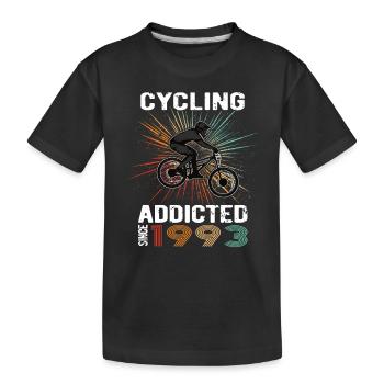 30 Geburtstag 1993 Vintage Retro Fahrrad Radfahrer - Kinder Premium Bio T-Shirt - Schwarz - Vorne