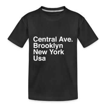 Central Ave Brooklyn New York Vereinigte Staaten von Amerika - Kinder Premium Bio T-Shirt - Schwarz - Vorne