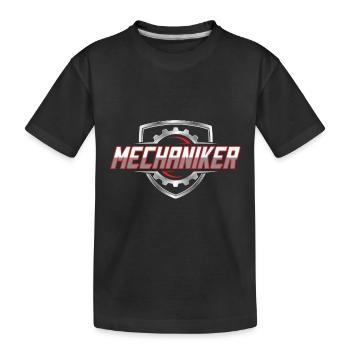 Mechaniker Mechatroniker Landmaschinen Werkstatt - Kinder Premium Bio T-Shirt - Schwarz - Vorne