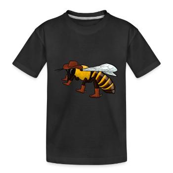 Abeille cowboy - T-shirt bio Premium Enfant - noir - Devant