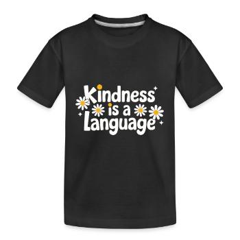 Altruisme Don désintéressé Donner d’école - T-shirt bio Premium Enfant - noir - Devant