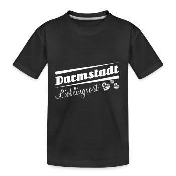 Darmstadt - Lieblingsort mit Stadtnamen - Kinder Premium Bio T-Shirt - Schwarz - Vorne