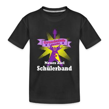 Grundschule gerockt neues Ziel Schülerband - Kinder Premium Bio T-Shirt - Schwarz - Vorne