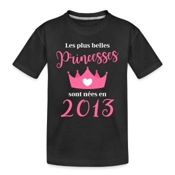 née en 2013 cadeau anniversaire fille 9 ans - T-shirt bio Premium Enfant - noir - Devant