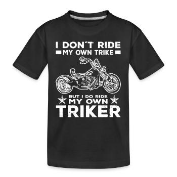 Trike Gift Idea | Triker Motorcycle Men's Trikes - Kids' Premium Organic T-Shirt - black - Front