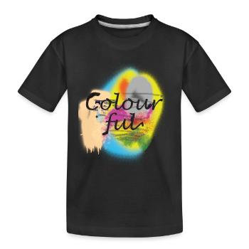 bunte Farben - Kinder Premium Bio T-Shirt - Schwarz - Vorne