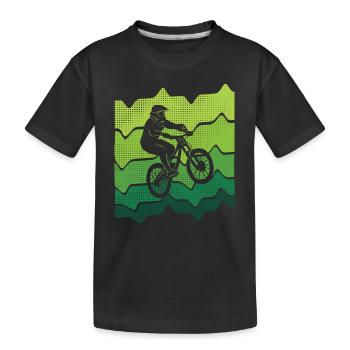 Mountain Bike Bike Cycling Mountain Biking - Kids' Premium Organic T-Shirt - black - Front
