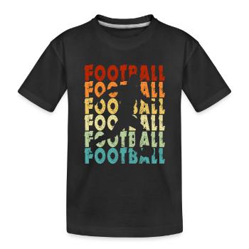 Football joueur de foot cadeau fan de foot vintage - T-shirt bio Premium Enfant - noir - Devant