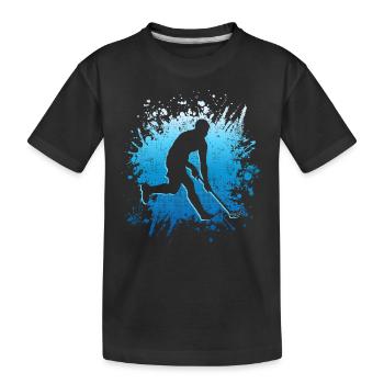 Floorball Player Floorballer Salibandy Floorball - Kids' Premium Organic T-Shirt - black - Front