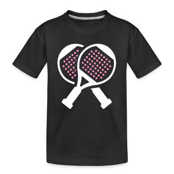Padel-Tennis Padelschläger Frauen Padel - Kinder Premium Bio T-Shirt - Schwarz - Vorne