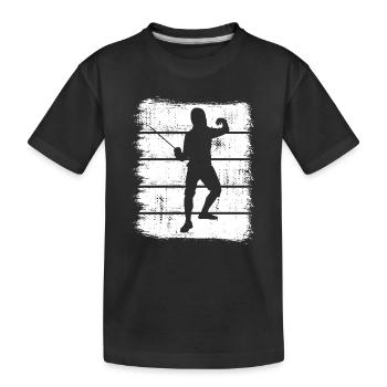 Swordsman - Kids' Premium Organic T-Shirt - black - Front