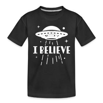 Ich glaube - Kinder Premium Bio T-Shirt - Schwarz - Vorne