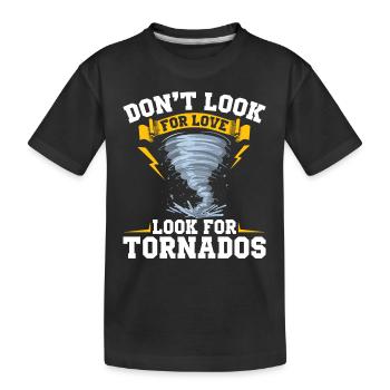 Sturmjäger Shirts | Unwetter Sturm Blitz Geschenke - Kinder Premium Bio T-Shirt - Schwarz - Vorne
