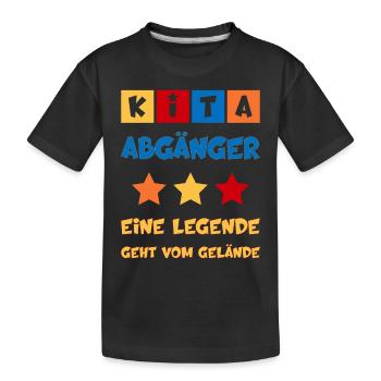 LEGENDE KITA ABGÄNGER 1. KLASSE EINSCHULUNG - Kinder Premium Bio T-Shirt - Schwarz - Vorne
