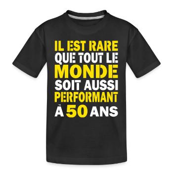 50 ans performant cadeau d'anniversaire 50 ans - T-shirt bio Premium Enfant - noir - Devant