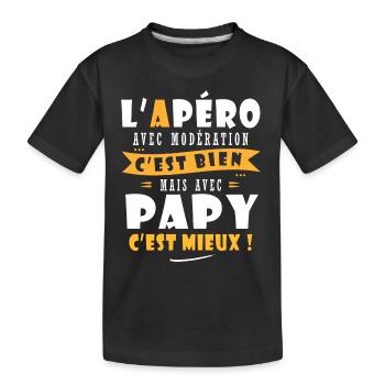 Papy Cadeau Humour papy cadeau papi papy - T-shirt bio Premium Enfant - noir - Devant