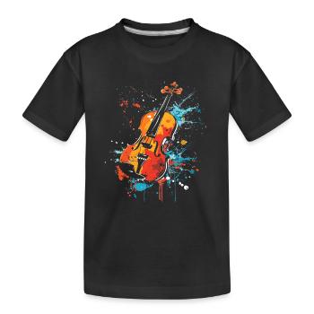 Violon Street Art - T-shirt bio Premium Enfant - noir - Devant
