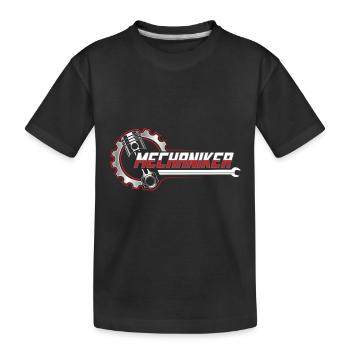 Mechaniker Mechatroniker Landmaschinen Werkstatt - Kinder Premium Bio T-Shirt - Schwarz - Vorne