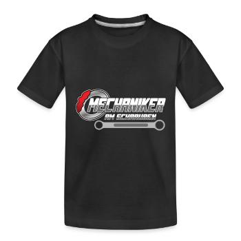 Mechaniker Mechatroniker Landmaschinen Werkstatt - Kinder Premium Bio T-Shirt - Schwarz - Vorne