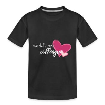 weltbeste Kollegin - Kinder Premium Bio T-Shirt - Schwarz - Vorne