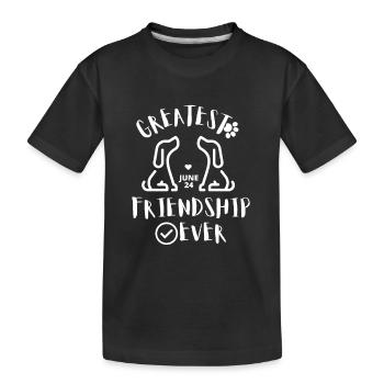 Take your dog to work day design - Kids' Premium Organic T-Shirt - black - Front