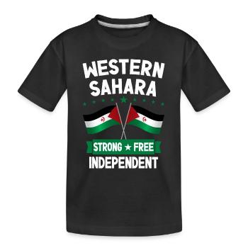 Western Sahara - Kids' Premium Organic T-Shirt - black - Front