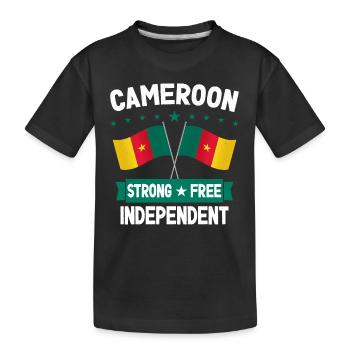 Kamerun - Kinder Premium Bio T-Shirt - Schwarz - Vorne