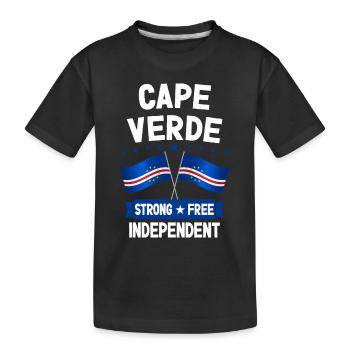 Kap Verde - Kinder Premium Bio T-Shirt - Schwarz - Vorne