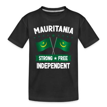 Mauritania - Kids' Premium Organic T-Shirt - black - Front