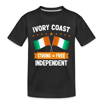 Côte d'Ivoire - T-shirt bio Premium Enfant - noir - Devant