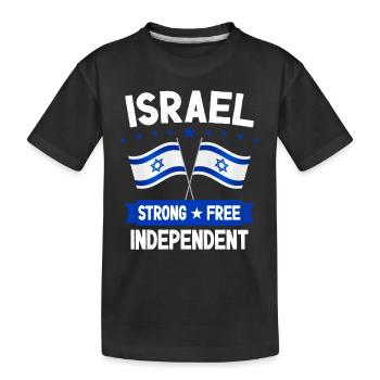 Israel - Kids' Premium Organic T-Shirt - black - Front