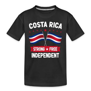 Costa Rica - Kinder Premium Bio T-Shirt - Schwarz - Vorne