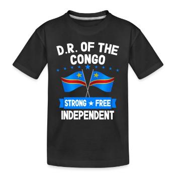Demokratische Republik Kongo - Kinder Premium Bio T-Shirt - Schwarz - Vorne