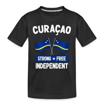 Curaçao - Kinder Premium Bio T-Shirt - Schwarz - Vorne