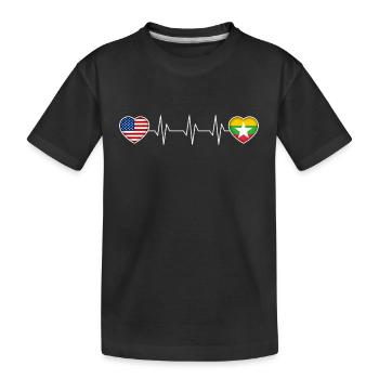 Myanmar - Kids' Premium Organic T-Shirt - black - Front