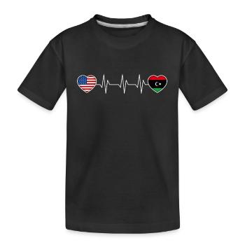 Libyen - Kinder Premium Bio T-Shirt - Schwarz - Vorne