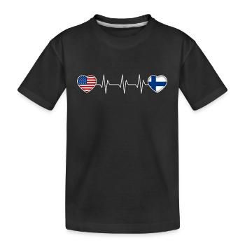 Finnland - Kinder Premium Bio T-Shirt - Schwarz - Vorne